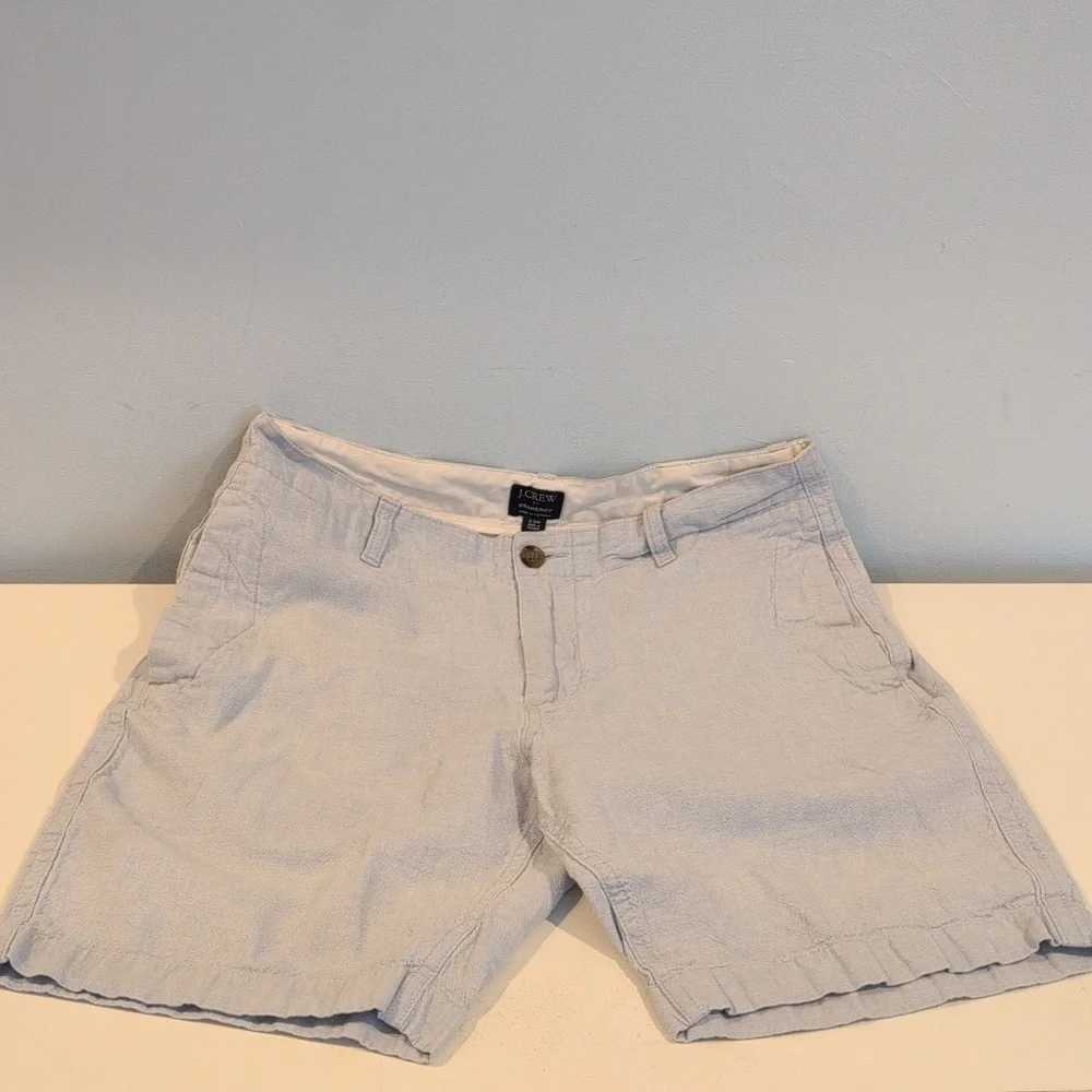 J. Crew Men's 33 x 8 Linen-Cotten Blend Flat Front Gramercy Shorts Style #H5021